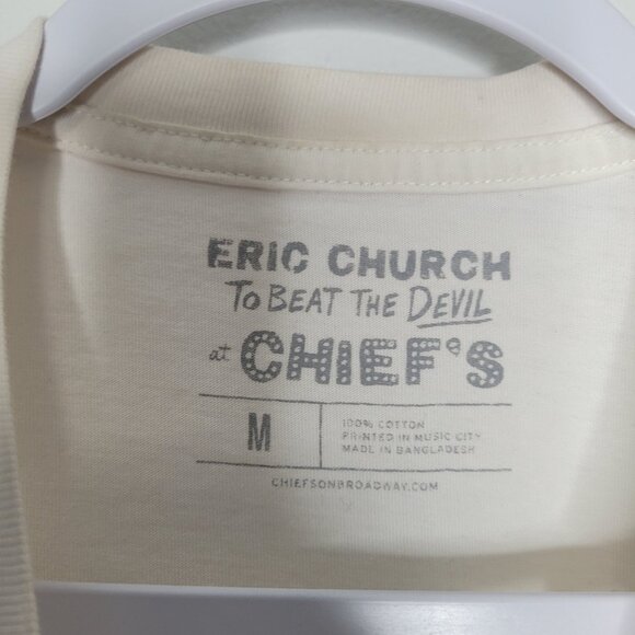 Eric Church to beat the devil chief's cream short sleeve shirt size medium - Picture 3 of 5